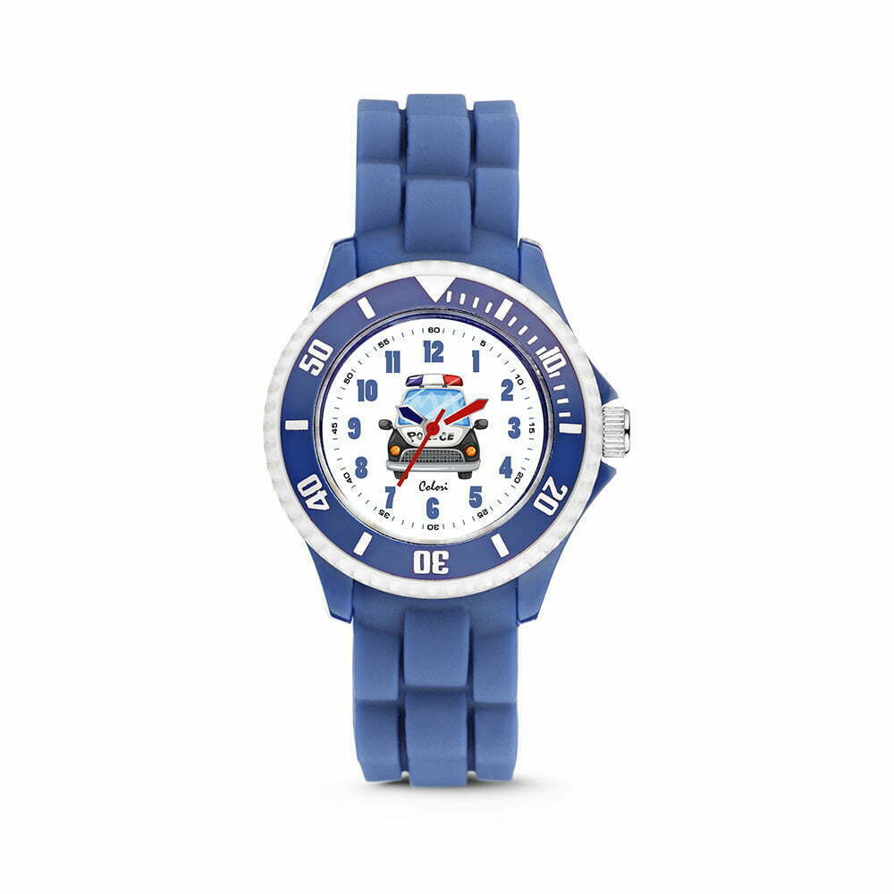 Colori Kidz blue – policecar – 5-CLK086 – Welcome to Colori Watches