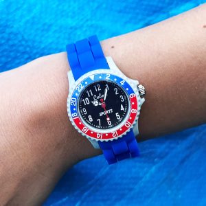 Kids Watch With Numbers Blue